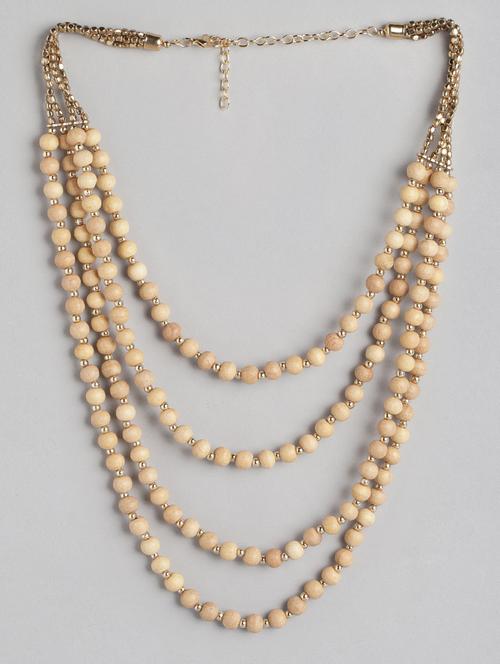 gold metal long necklace - 21253076 - Very Small Image - 1