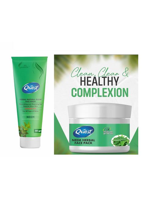 quest herbal natural glow neem face wash &face pack (pack of 1) - 21255033 - Very Small Image - 1