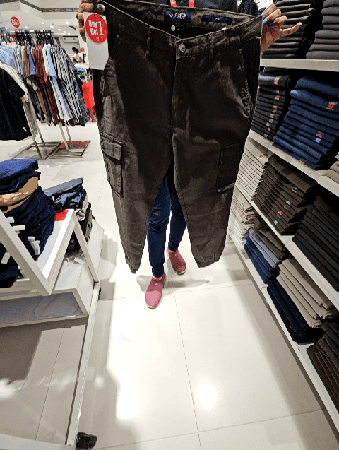 dark grey twill casual trousers - 21255250 - Very Small Image - 1