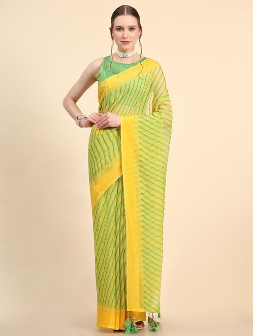 yellow ready to wear saree - 21257021 - Very Small Image - 1