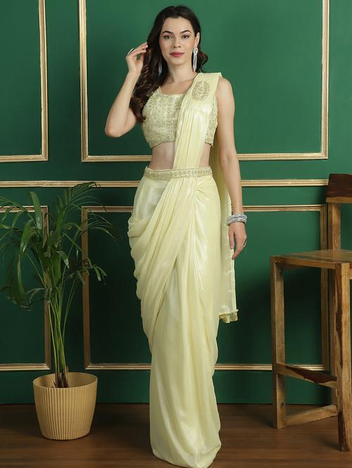 women ready to wear saree with blouse - 21259377 - Very Small Image - 1