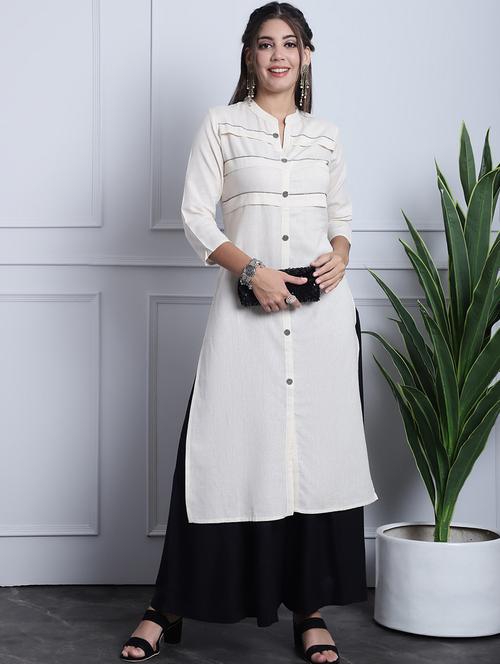 women three quarter printed straight kurta - 21259482 - Very Small Image - 1