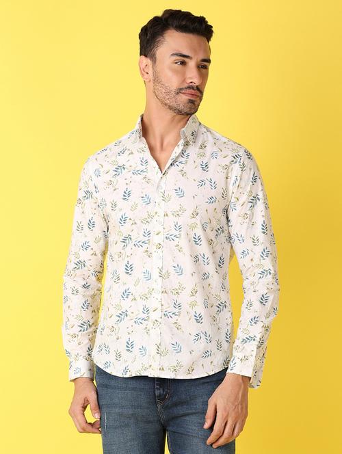 men printed collared long sleeves shirt - 21260182 - Very Small Image - 1
