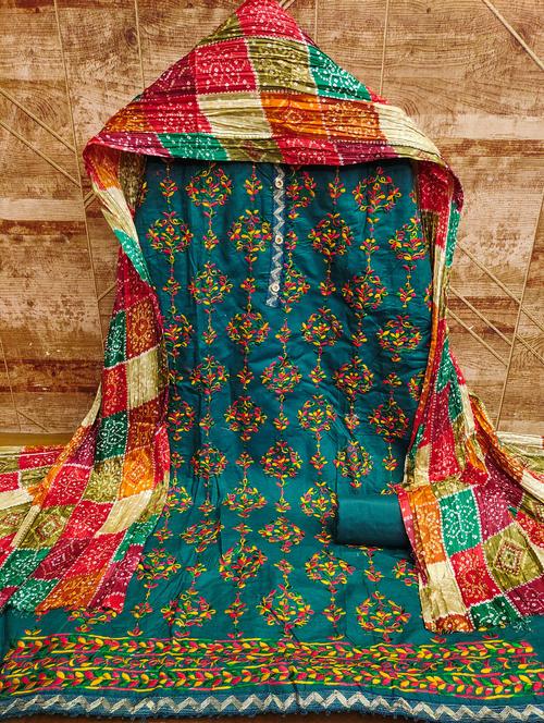 women embroidered unstitched suit set - 21261169 - Very Small Image - 1