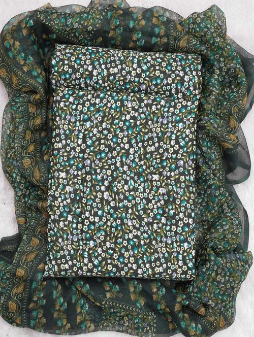 women floral printed unstitched suit set - 21261180 - Very Small Image - 1