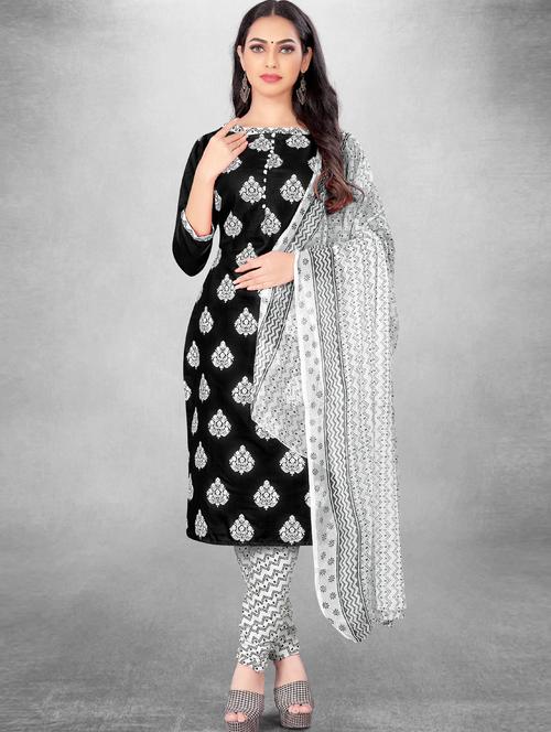 women printed unstitched suit set - 21261233 - Very Small Image - 1