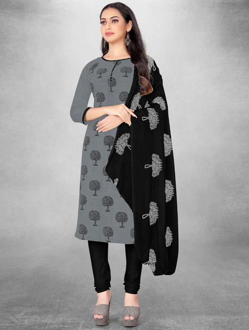 women printed unstitched suit set - 21261238 - Very Small Image - 1