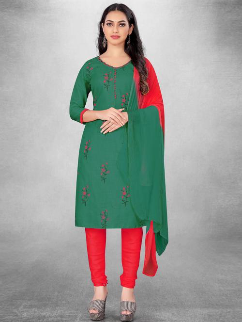 women printed unstitched suit set - 21261244 - Very Small Image - 1