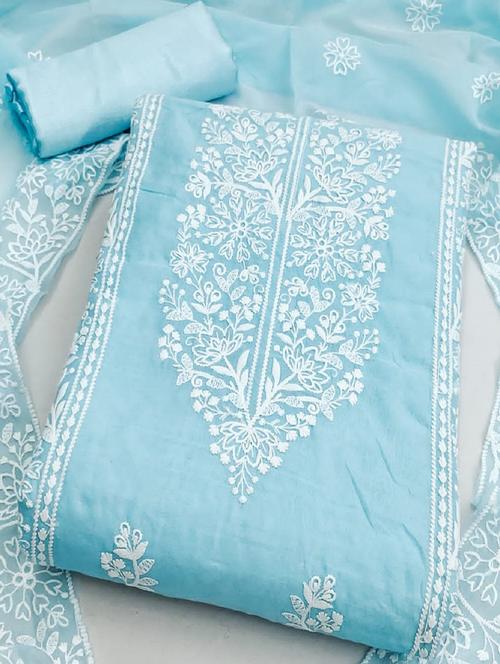 women embroidered unstitched suit set - 21261273 - Very Small Image - 1