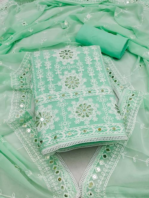 women embroidered unstitched suit set - 21261286 - Very Small Image - 1