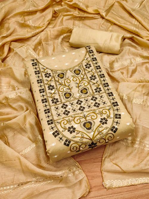 women self design unstitched suit set - 21261322 - Very Small Image - 1