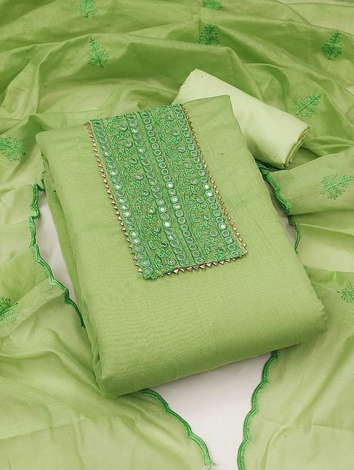 women embroidered unstitched suit set - 21261334 - Very Small Image - 1