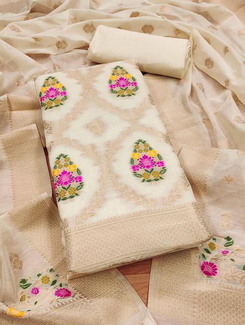 women self design unstitched suit set - 21261369 - Very Small Image - 1