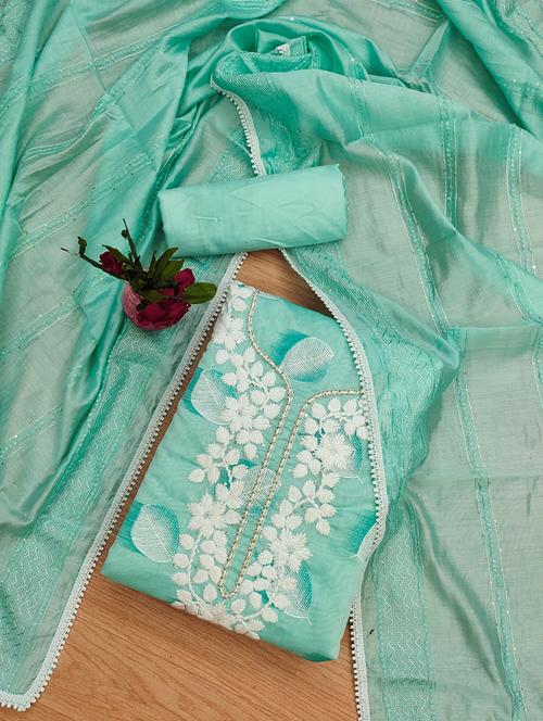 women embroidered unstitched suit set - 21261411 - Very Small Image - 1