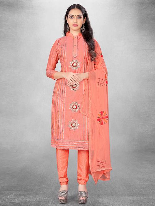 women embroidered unstitched suit set - 21261512 - Very Small Image - 1