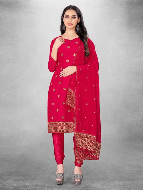 women embroidered unstitched suit set - 21261523 - Very Small Image - 1