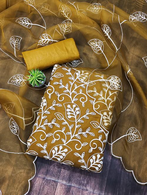 women embroidered unstitched suit set - 21261563 - Very Small Image - 1