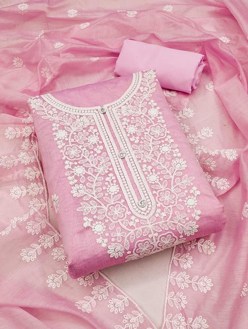 women embroidered unstitched suit set - 21261634 - Very Small Image - 1