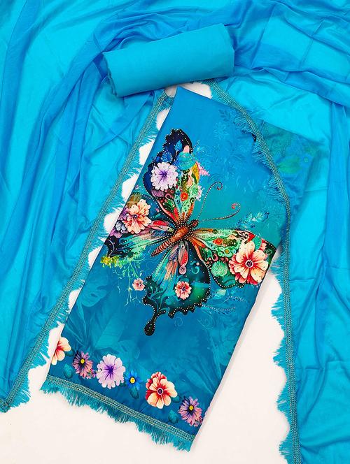 women printed unstitched suit set - 21261638 - Very Small Image - 1