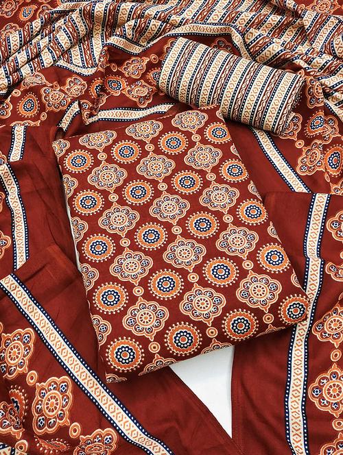 women printed unstitched suit set - 21261661 - Very Small Image - 1
