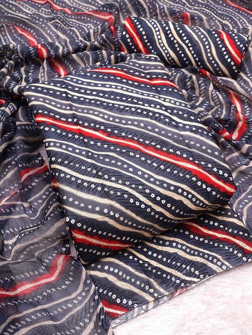 black cotton blend unstitched suit - 21261748 - Very Small Image - 1