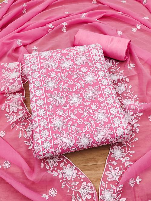women embroidered unstitched suit set - 21261798 - Very Small Image - 1