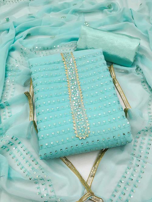 women embroidered unstitched suit set - 21261812 - Very Small Image - 1
