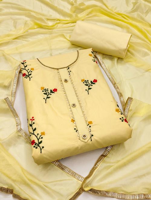 women embroidered unstitched suit set - 21261844 - Very Small Image - 1