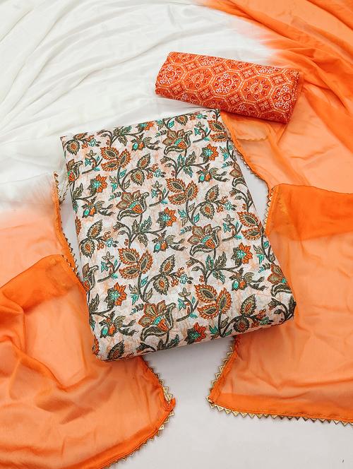 women printed unstitched suit set - 21261848 - Very Small Image - 1