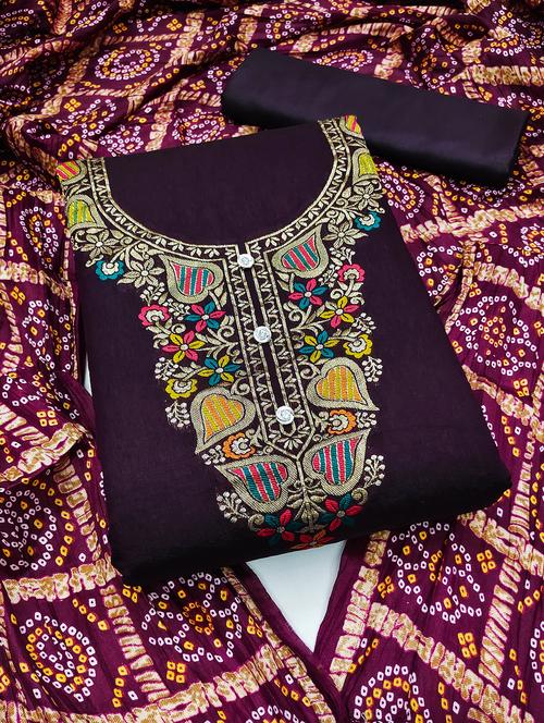 women self design unstitched suit set - 21261874 - Very Small Image - 1