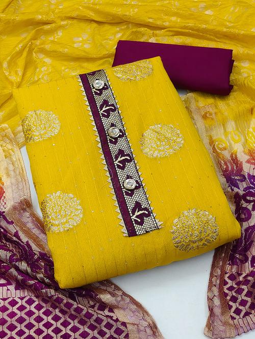 women self design unstitched suit set - 21261885 - Very Small Image - 1