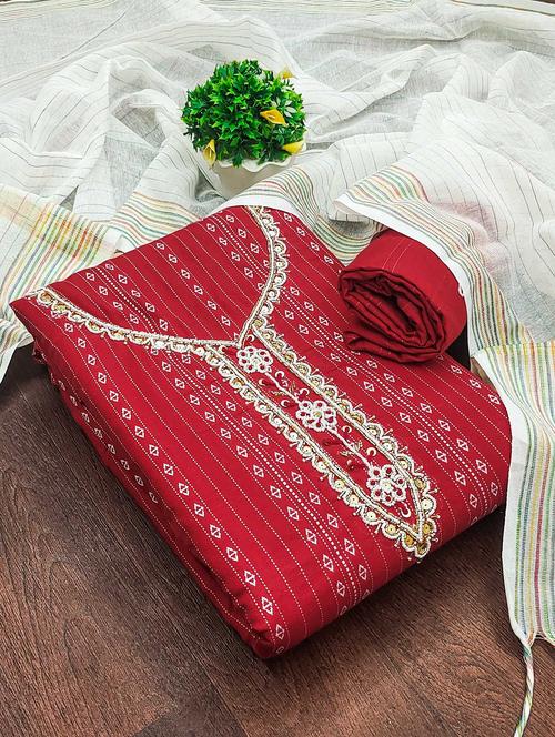 women self design unstitched suit set - 21261929 - Very Small Image - 1