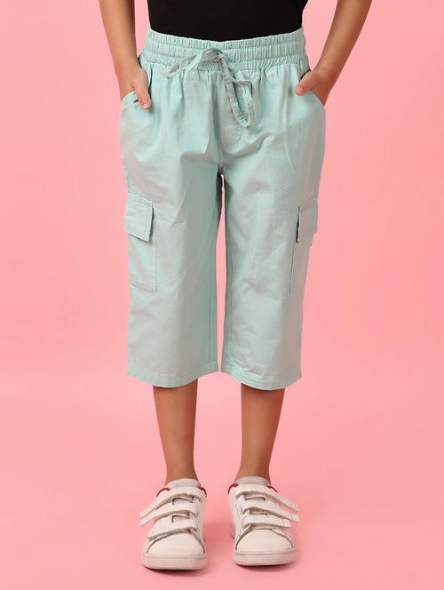 girls solid cotton three fourths - 21266169 - Very Small Image - 1