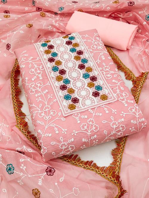 embroidered unstitched suit set - 21266997 - Very Small Image - 1