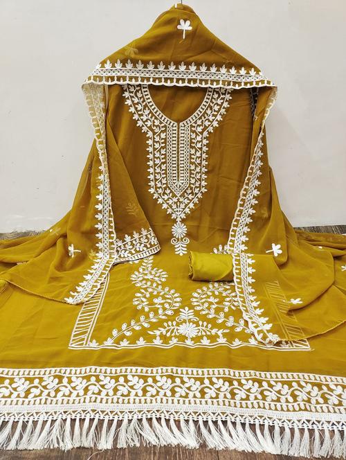 embroidered unstitched suit set - 21267060 - Very Small Image - 1