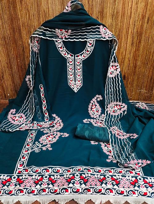 embroidered unstitched suit set - 21267082 - Very Small Image - 1