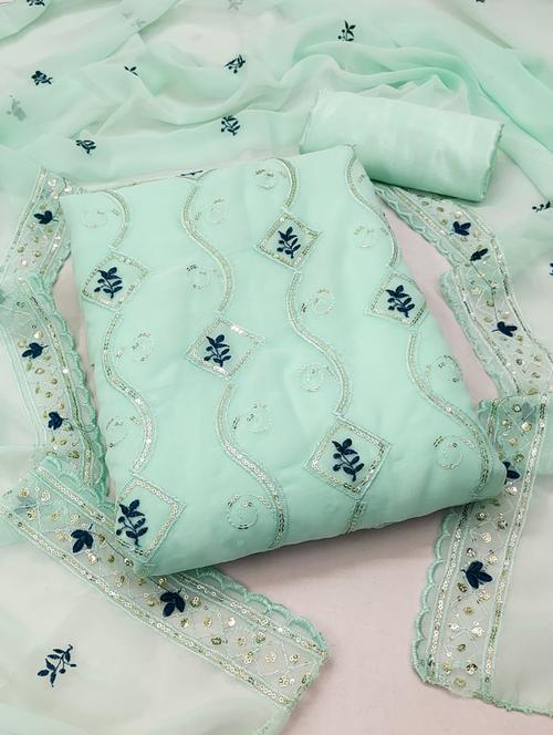 embroidered unstitched suit set - 21267097 - Very Small Image - 1