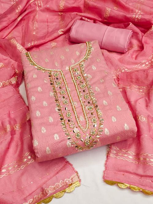 embellished unstitched suit set - 21267146 - Very Small Image - 1