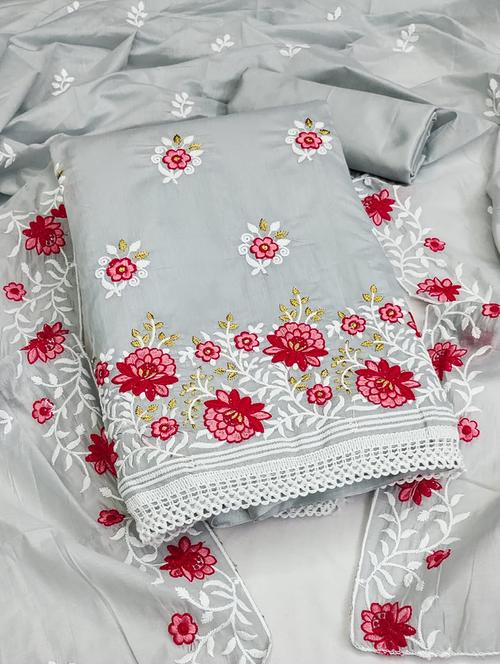 phulkari work unstitched suit set - 21267149 - Very Small Image - 1