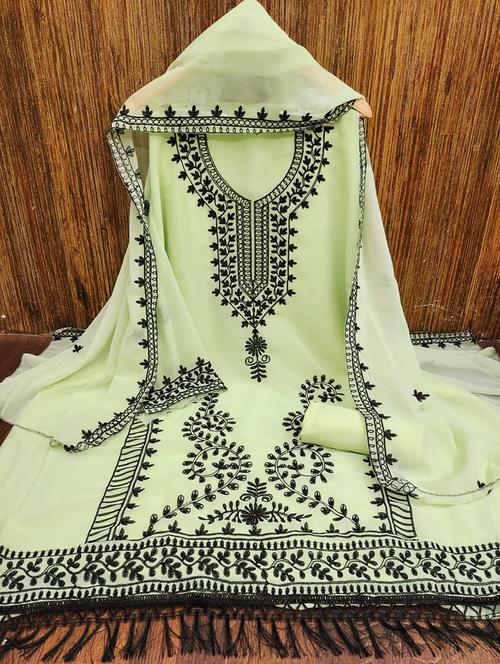 embroidered unstitched suit set - 21267158 - Very Small Image - 1