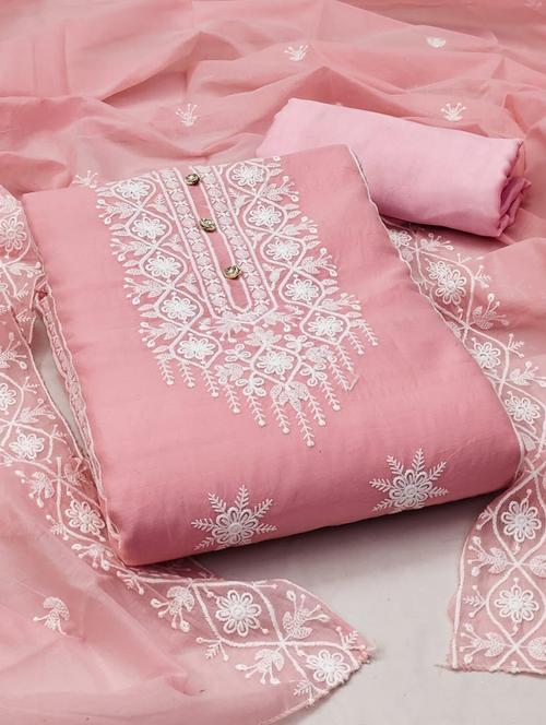 embroidered unstitched suit set - 21267228 - Very Small Image - 1