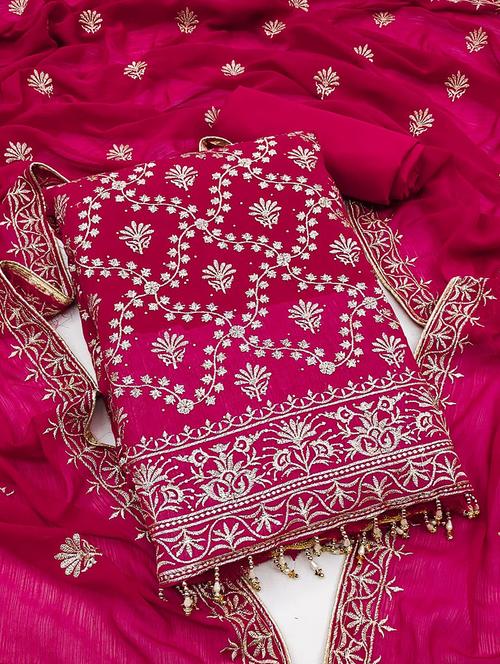 embroidered unstitched suit set - 21267250 - Very Small Image - 1