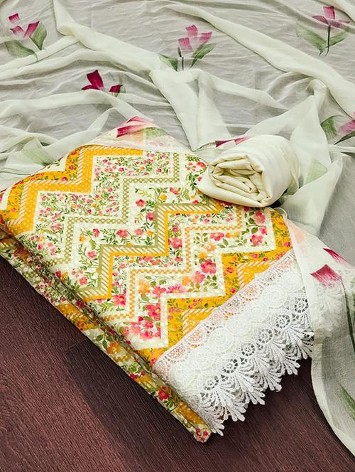 embroidered unstitched suit set - 21267339 - Very Small Image - 1