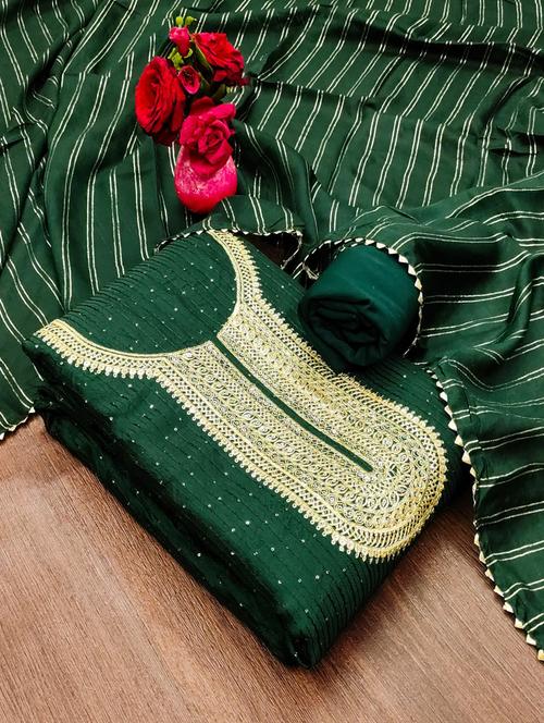 women embroidered unstitched suit set - 21267372 - Very Small Image - 1