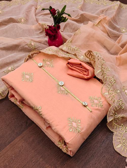 women embroidered unstitched suit set - 21267426 - Very Small Image - 1