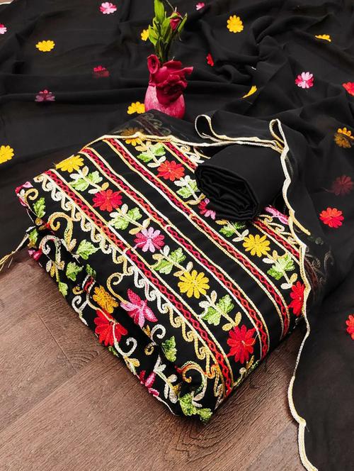 women embroidered unstitched suit set - 21267451 - Very Small Image - 1