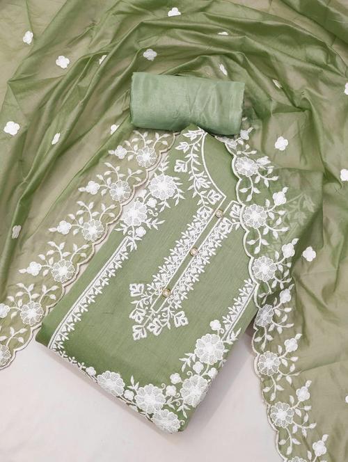 women embroidered unstitched suit set - 21267510 - Very Small Image - 1