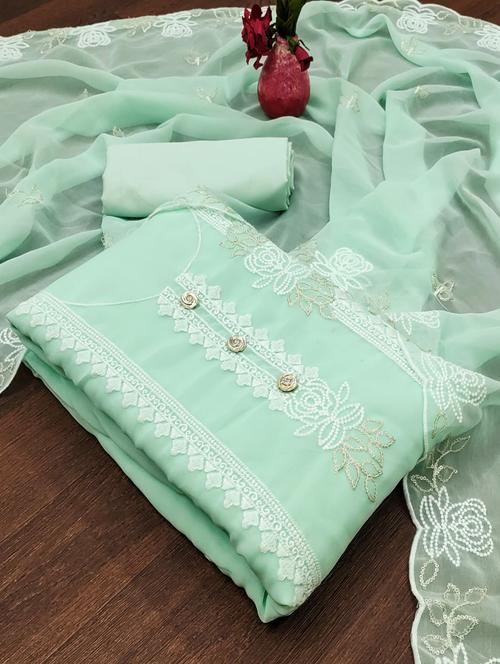 women embroidered unstitched suit set - 21267617 - Very Small Image - 1