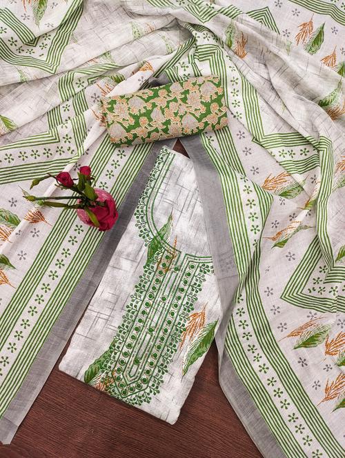 women embroidered unstitched suit set - 21267745 - Very Small Image - 1