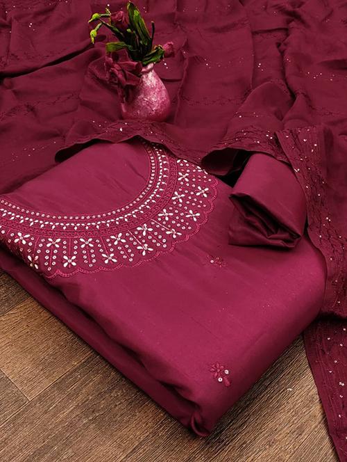 embroidered unstitched suit set - 21267786 - Very Small Image - 1